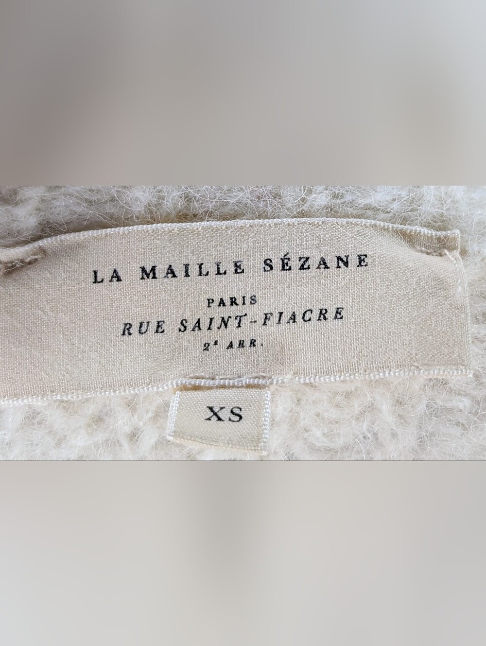 Sezane Emilie Alpaca Wool Blend Cardigan in Ecru READ - Picture 4 of 5